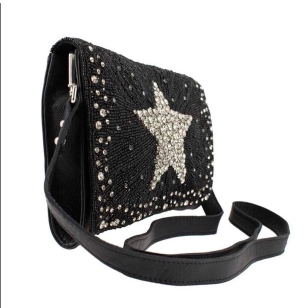 Mary Frances Stardust Genuine Leather Embellished Crossbody Bag BRAND NEW - Picture 4 of 10